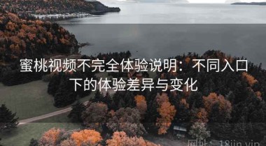 蜜桃视频不完全体验说明：不同入口下的体验差异与变化