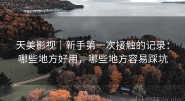 天美影视｜新手第一次接触的记录：哪些地方好用，哪些地方容易踩坑