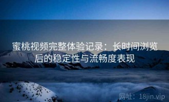 蜜桃视频完整体验记录：长时间浏览后的稳定性与流畅度表现