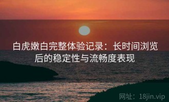 白虎嫩白完整体验记录：长时间浏览后的稳定性与流畅度表现