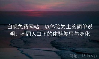 白虎免费网站｜以体验为主的简单说明：不同入口下的体验差异与变化