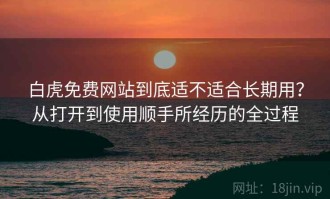 白虎免费网站到底适不适合长期用？从打开到使用顺手所经历的全过程