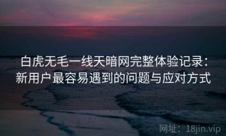 白虎无毛一线天暗网完整体验记录：新用户最容易遇到的问题与应对方式