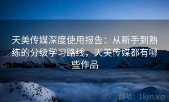 天美传媒深度使用报告：从新手到熟练的分级学习路线，天美传媒都有哪些作品