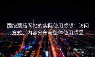 围绕蘑菇网站的实际使用感想：访问方式、内容分布与整体使用感受