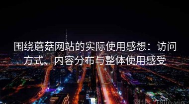 围绕蘑菇网站的实际使用感想：访问方式、内容分布与整体使用感受