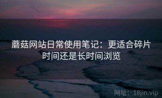 蘑菇网站日常使用笔记：更适合碎片时间还是长时间浏览