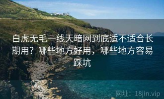 白虎无毛一线天暗网到底适不适合长期用？哪些地方好用，哪些地方容易踩坑