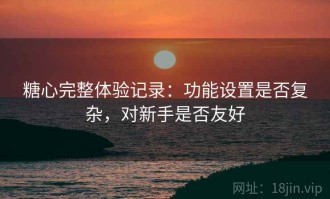 糖心完整体验记录：功能设置是否复杂，对新手是否友好