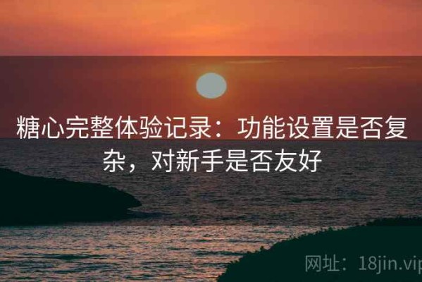 糖心完整体验记录：功能设置是否复杂，对新手是否友好