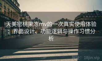 天美密桃果冻mv的一次真实使用体验：界面设计、功能逻辑与操作习惯分析