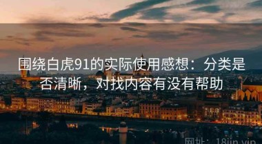 围绕白虎91的实际使用感想：分类是否清晰，对找内容有没有帮助