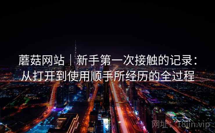 蘑菇网站｜新手第一次接触的记录：从打开到使用顺手所经历的全过程