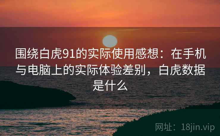 围绕白虎91的实际使用感想：在手机与电脑上的实际体验差别，白虎数据是什么