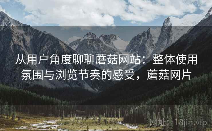 从用户角度聊聊蘑菇网站：整体使用氛围与浏览节奏的感受，蘑菇网片