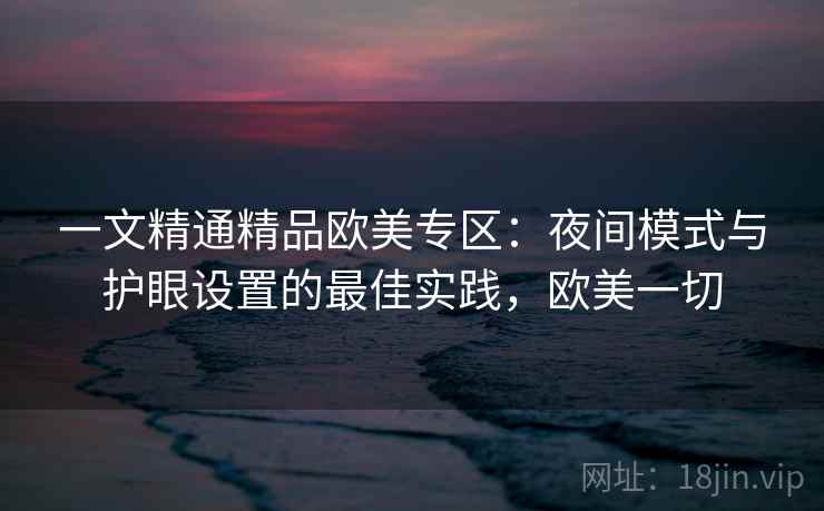 一文精通精品欧美专区：夜间模式与护眼设置的最佳实践，欧美一切
