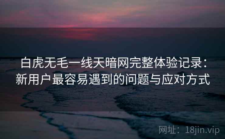 白虎无毛一线天暗网完整体验记录：新用户最容易遇到的问题与应对方式