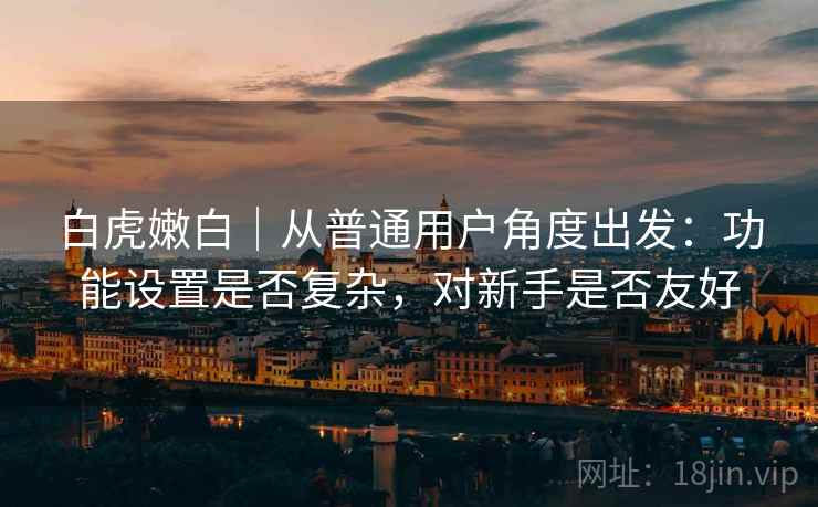 白虎嫩白｜从普通用户角度出发：功能设置是否复杂，对新手是否友好